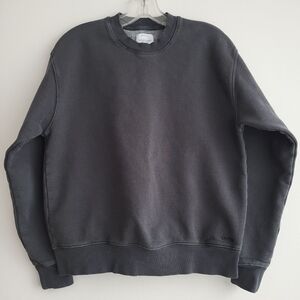 Aritzia Sweatfleece Perfect Fit Crew Sweatshirt S Faded Black